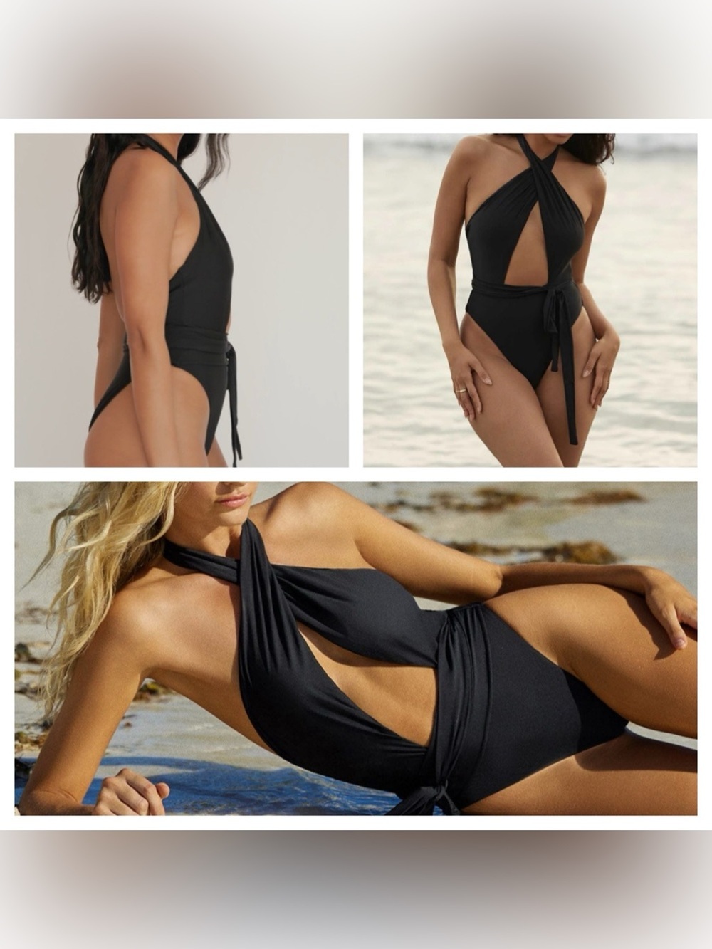 PQ swim MIDNIGHT ALEX ONE PIECE SWIMSUIT black size M